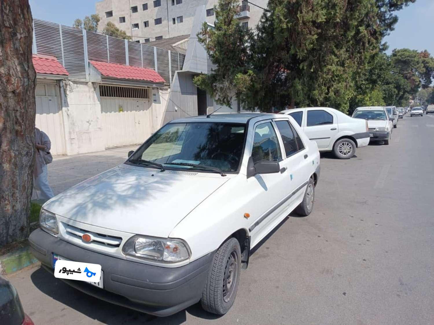 پراید سفید شیری روغنی